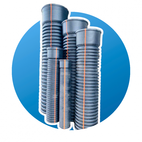DWC pipes. Product photo from the brand. We sell and source it.